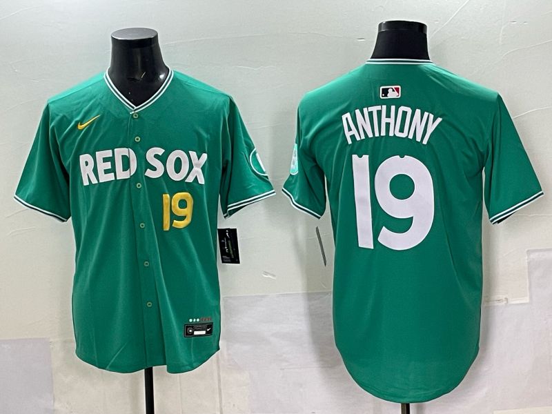 Men 2025 Boston Red Sox #19 Anthony Drak Green Joint Name Nike MLB Jersey 034